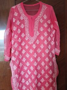 Original Chikankari Kurti With Cotton Inner