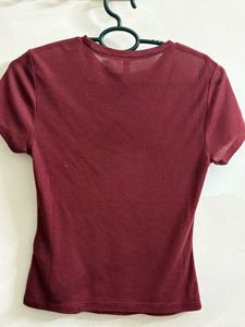 Burgundy Basic Tee