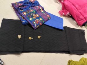 Black And Blue Combination Suit Sale