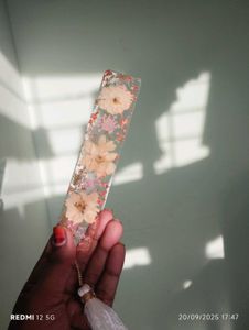 Floral Resin Bookmark