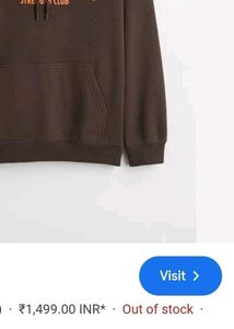 H&amp;M Oversized Brown Hoodie Snoopy