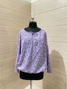 Made In Germany Floral Print Tie-Neck Blouse