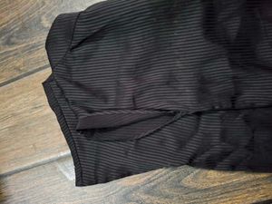 Elegant Black Ruffle Blouse