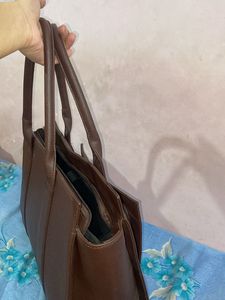 Brown Laptop Tote Bag