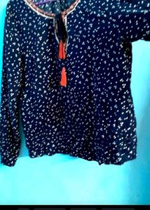 Top Blue Dotted