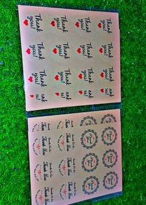 60 Pcs Eco Friendly Thankyou Sticker