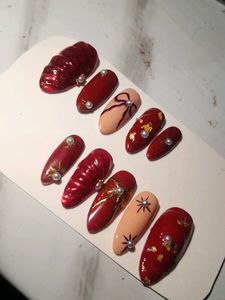 Red Press-On Nails