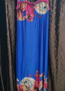 Blue floral night gown