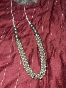 Silver Beaded Necklace