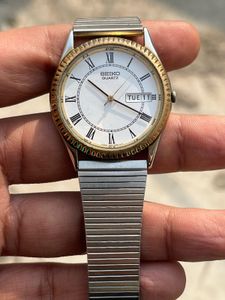 Seiko vintage Roman Dial Quartz Watch