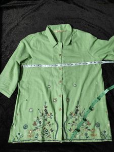 🌸Sage Green Embroidered Tunic On Sale!