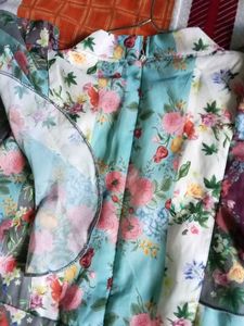 Floral Patchwork Dress With No Defect