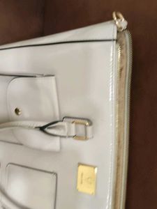 Ivory Patent Stylish Laptop /Tote Bag