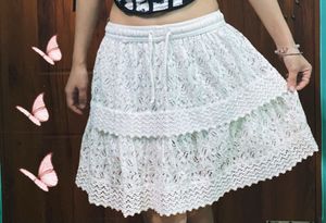 Black Tiered Lace Skirt