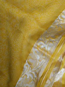 Yellow Paisley Saree