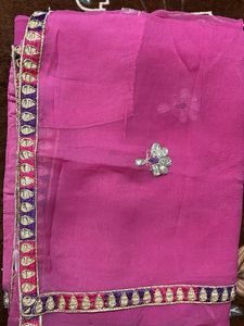 pink pure  ki saree
