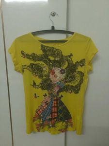 Bright Yellow Casual Tshirt