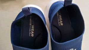 Blue Knit Sneakers