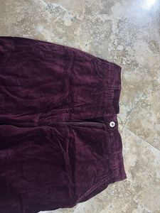 Velvet Burgundy Pants
