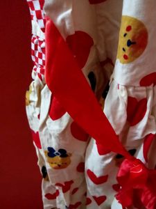 Cute Girls&#39; Heart Print Dress