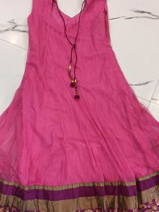 Pink Embellished Ethnic Dress