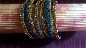 Sky Blue Rose Bangles 💙🌹(Set Of 6 )