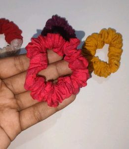 Handmade Colorful Scrunchie Set