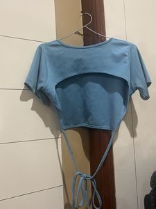 Cute Blue Crop Top