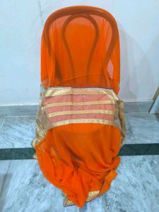 Formal Orange Saree.