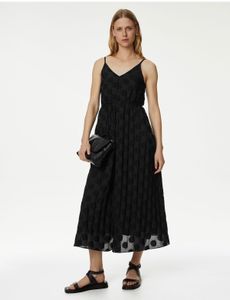 M&amp;S Black V-Neck Maxi Dress