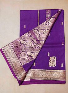 Purple Banarasi Silk Saree
