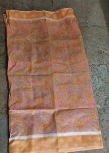 Orange Floral Saree