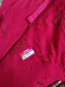 Pure Chiffon Thread Work New Saree