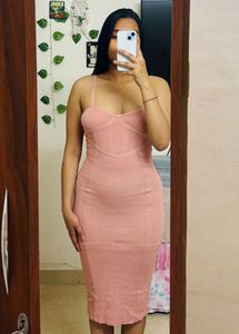 Blush Bodycon Midi Dress