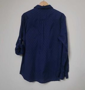 West Side E.T.A Lace Blue Long Sleeve Shirt