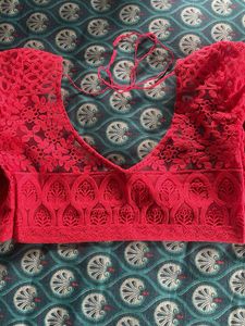 Carrot Pink Lace Blouse