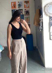 Wide Leg Trousers With Top