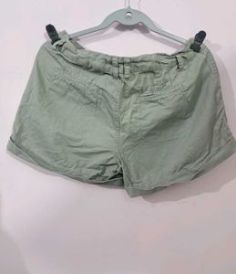 Grey Cotton Shorts