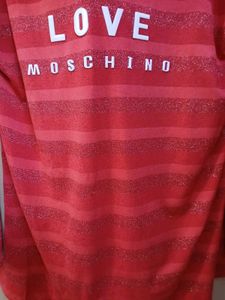 Love Moschino Striped Red Top