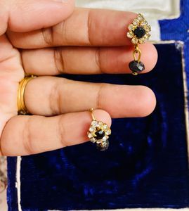 Black Diamond Drop Earrings