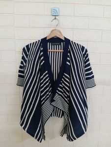 Stripped Viscose Open Shrug