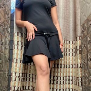 black short offshoulder party wear dress