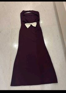 Elegant Purple Halter Dress