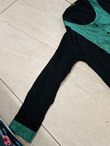 Unique Black and Green Tunic