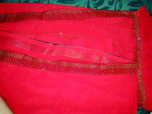 Red Embellished Saree🎀