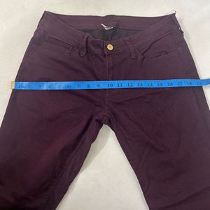 mango maroon jeans
