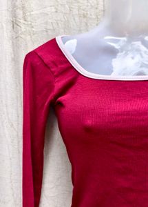 Maroon Long Sleeve Top