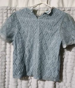 Lace Puff Sleeve Top