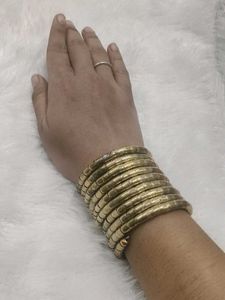 Gold Tone Bangle Set