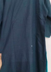 Embroidered Navy Blue Kurta For Women